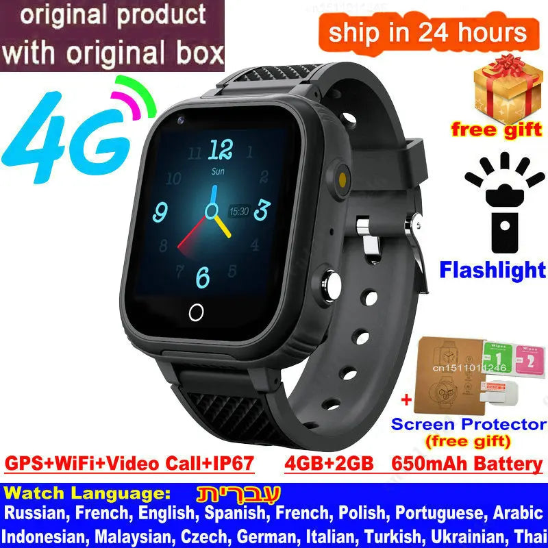 4G Kids Smartwatch with GPS & Video Call Safety
