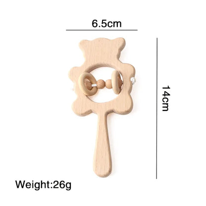 Wooden Baby Rattles – Musical Montessori Teether Toy