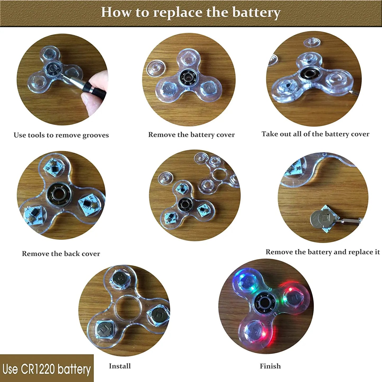 Crystal LED Fidget Spinner – Glow & Stress Relief Toy