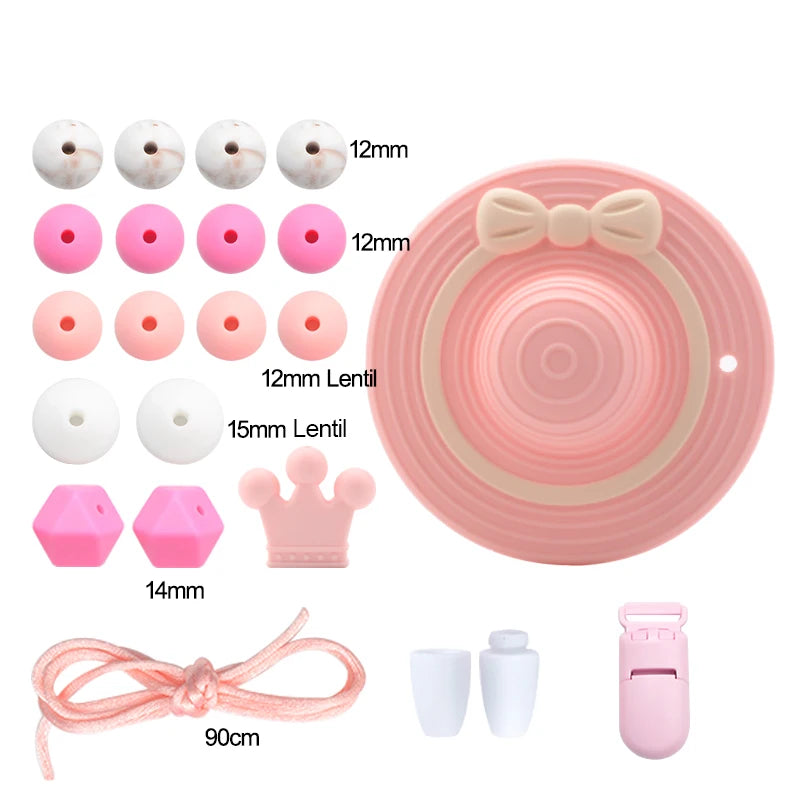 Silicone Teether Necklace DIY Set – Safe Baby Relief