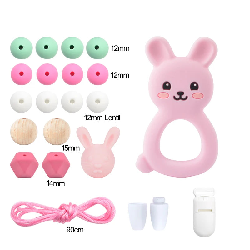 Silicone Teether Necklace DIY Set – Safe Baby Relief