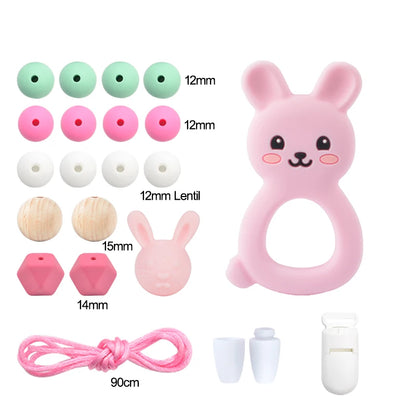 Silicone Teether Necklace DIY Set – Safe Baby Relief
