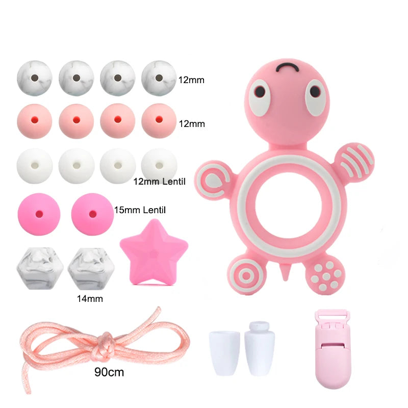 Silicone Teether Necklace DIY Set – Safe Baby Relief