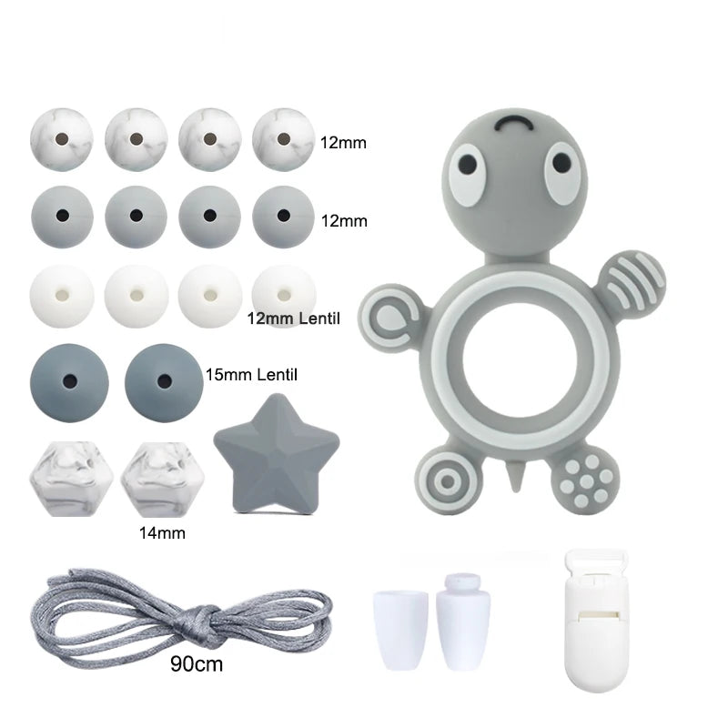 Silicone Teether Necklace DIY Set – Safe Baby Relief