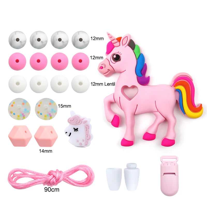 Silicone Teether Necklace DIY Set – Safe Baby Relief