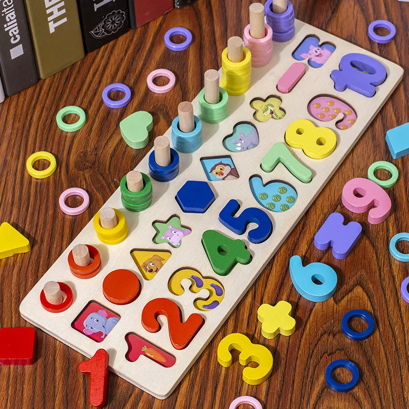 Montessori Wooden Math Fishing Toy for Early Learning Fun