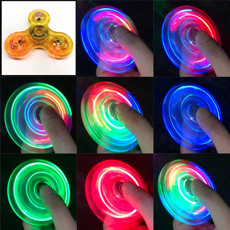 Crystal LED Fidget Spinner – Glow & Stress Relief Toy