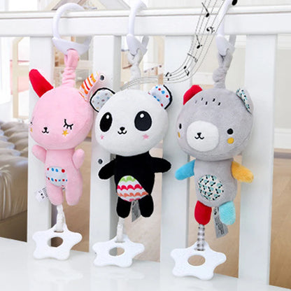 Baby Stroller Rattle Toy – Soft Hanging Animal for Sensory Play