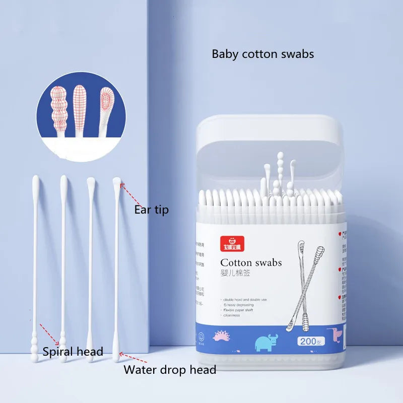 Baby Cotton Swabs – Double-Ended Sterile Cleaning Sticks