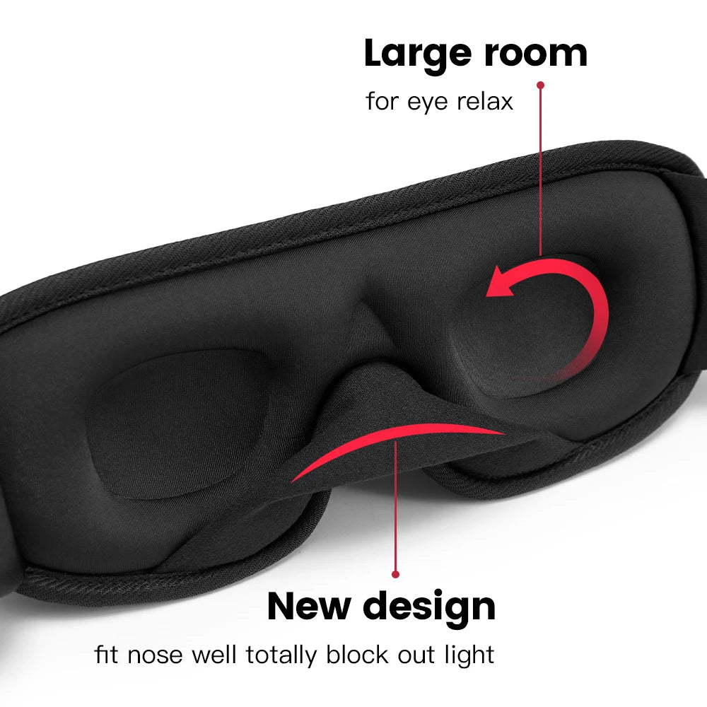 3D Sleep Mask – Total Light Blocking for Deep Rest