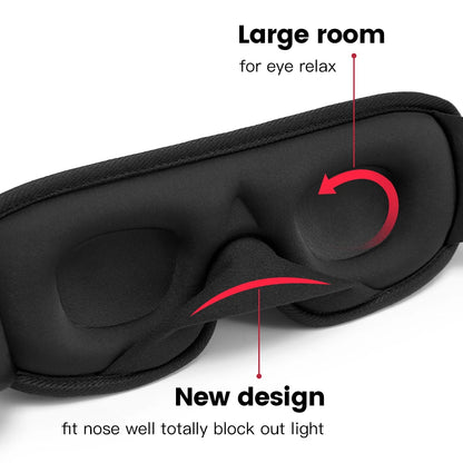 3D Sleep Mask – Total Light Blocking for Deep Rest