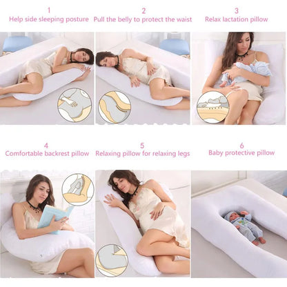 Pregnancy Pillow for Sleeping & Nursing Comfort 130x70cm