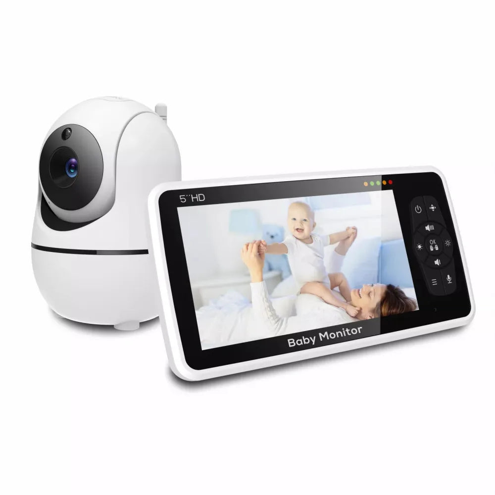5 Inch Video Baby Monitor with 4X Zoom & Night Vision