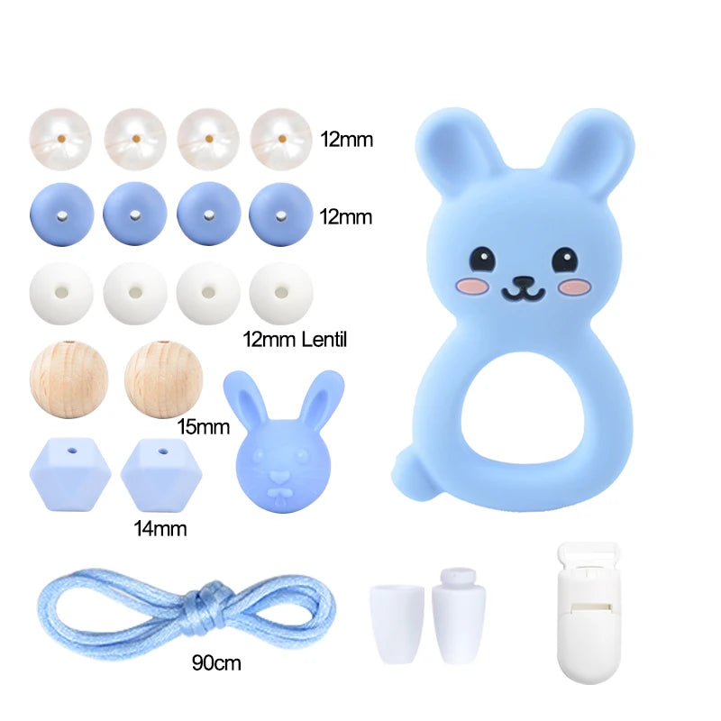 Silicone Teether Necklace DIY Set – Safe Baby Relief