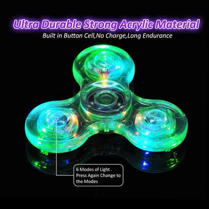 Crystal LED Fidget Spinner – Glow & Stress Relief Toy