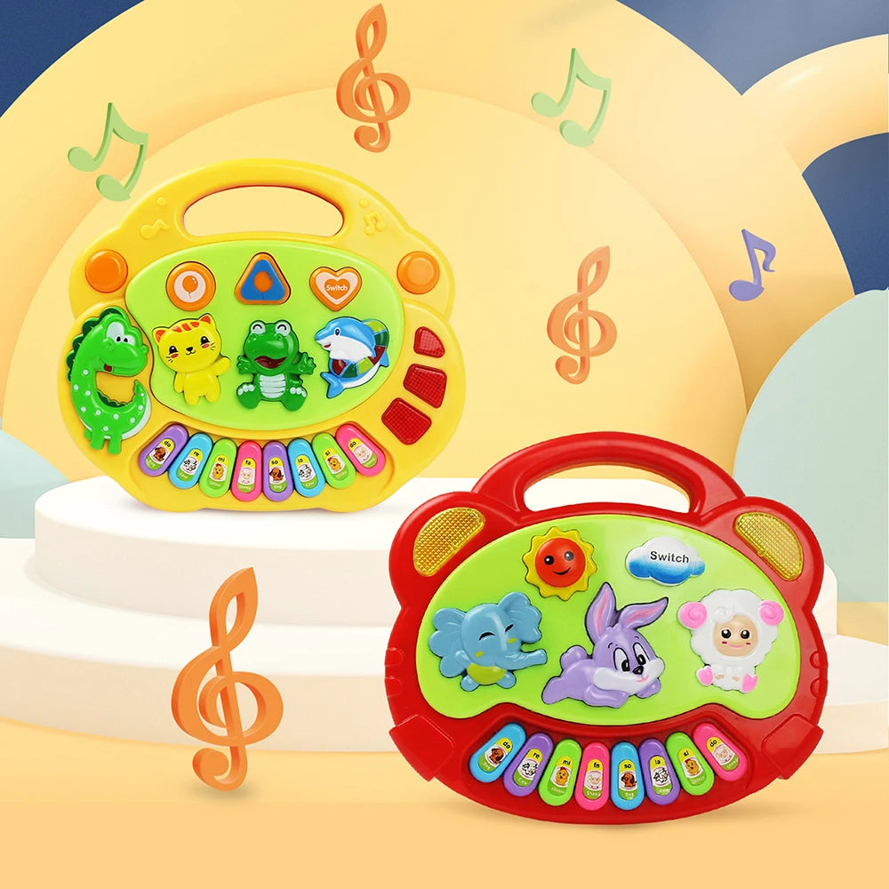 Kids Cartoon Piano Keyboard – Animal Sounds & Flashing Lights