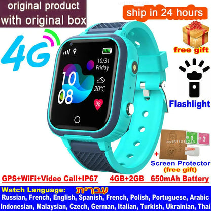 4G Kids Smartwatch with GPS & Video Call Safety