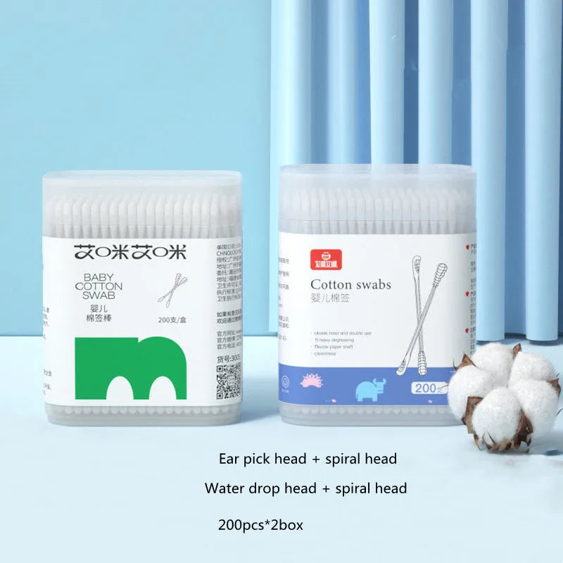 Baby Cotton Swabs – Double-Ended Sterile Cleaning Sticks