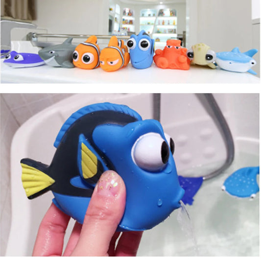 Baby Bath Toys Water Spray Squeeze Fun Rubber Animals