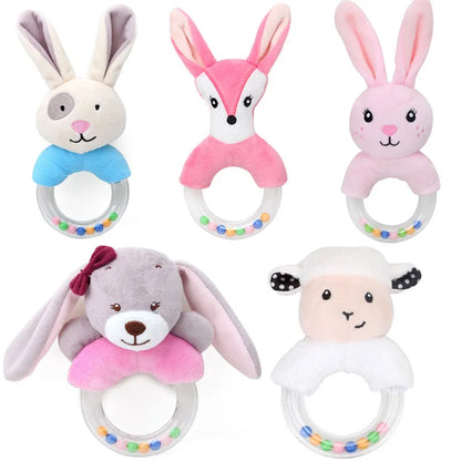 Baby Stroller Rattle Toy – Soft Hanging Animal for Sensory Play
