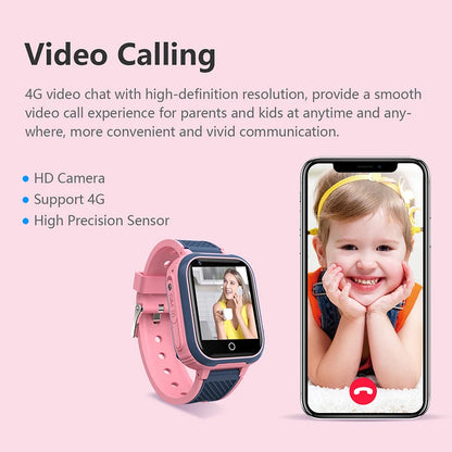 4G Kids Smartwatch with GPS & Video Call Safety