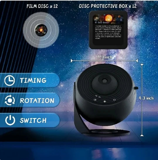 Galaxy Projector Night Light with 360° Starry Sky Effect