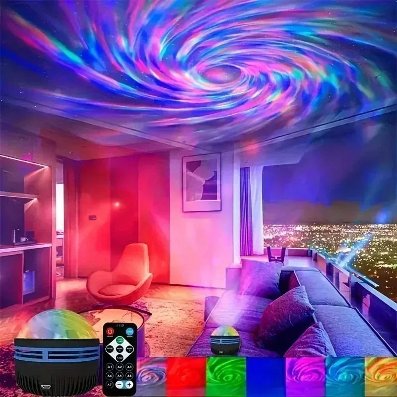 LED Galaxy Projector Night Light – Starry Sky Atmosphere Lamp