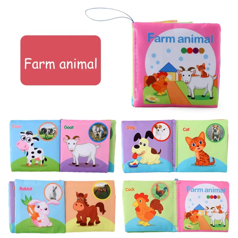 Washable Baby Cloth Book Set – Sensory & Teething Fun