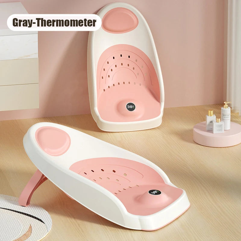 Baby Bath Support for Newborns – Non-Slip Thermometer Bed