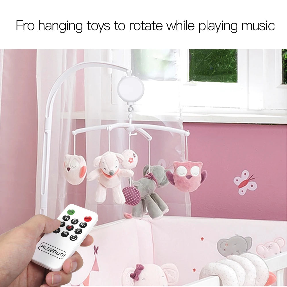 Baby Crib Music Box with 35 Songs & Remote for Better Sleep