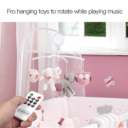 Baby Crib Music Box with 35 Songs & Remote for Better Sleep