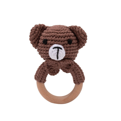 Baby Rattle Bear – Soft Crochet Montessori Toy