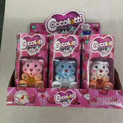 Pacifier Love Teddy Bear Glow Plush Keychain – Cute Gift Set