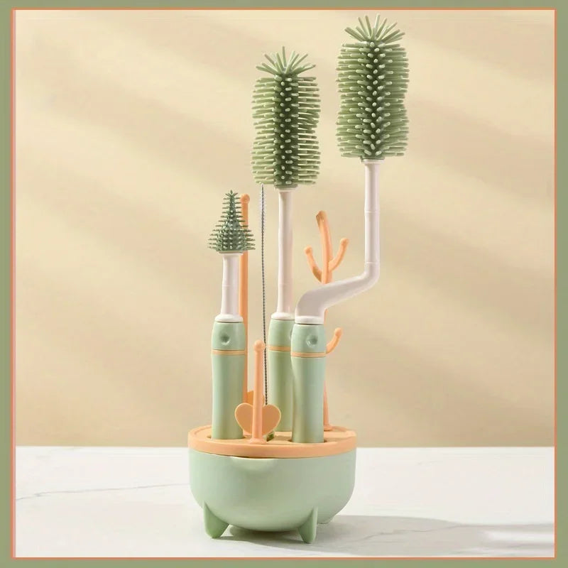 Baby Bottle Cleaner Set 6-in-1 – Hygienic & Travel-Friendly