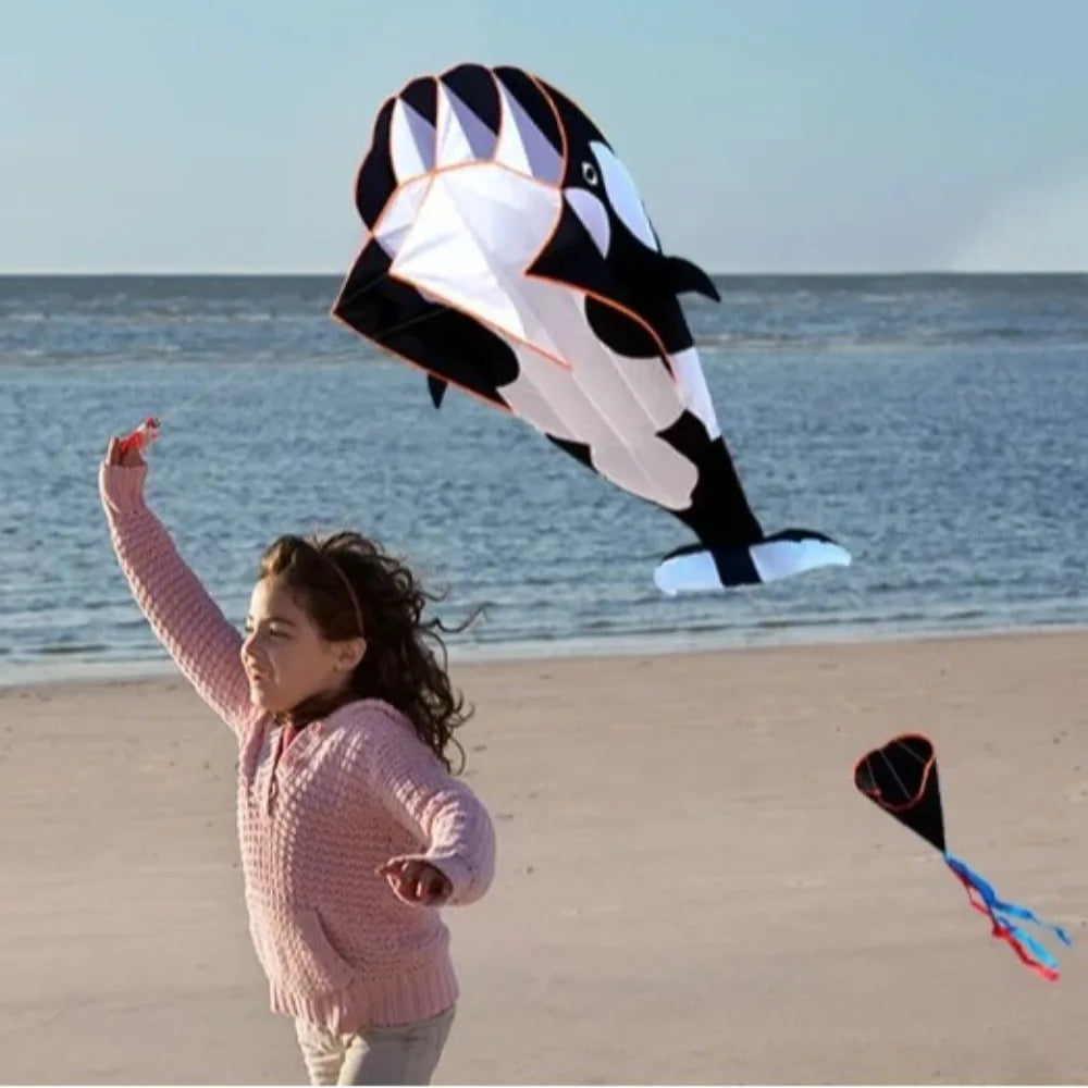 Whale Dolphin Kite 2.2m – Easy-Fly Outdoor Fun with Long Tail
