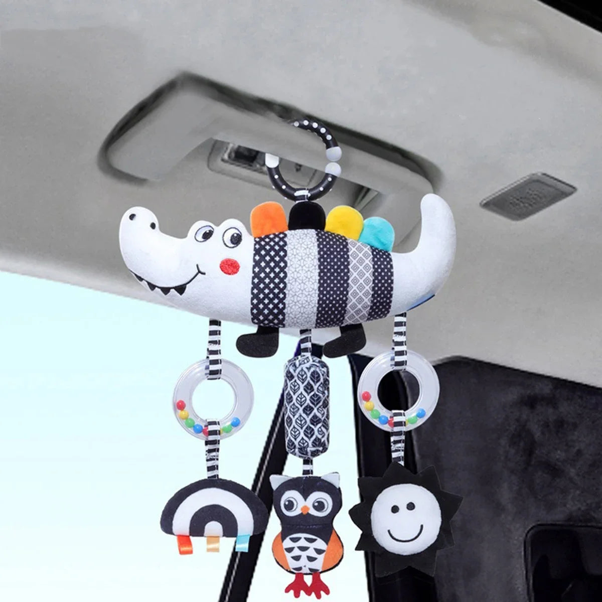Black & White Baby Rattle Hanging Toy – Stimulate Senses