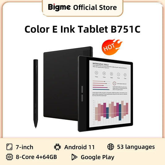 Color E Ink eBook Reader with Android & Note Taking Pro