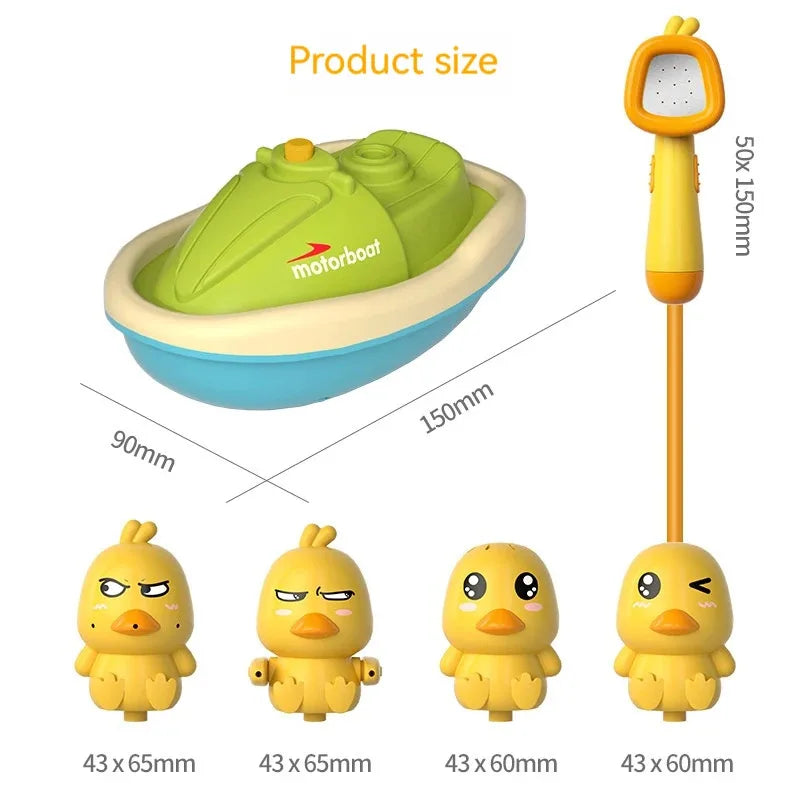 Baby Bath Toy Duck Boat – Fun Water Spray Play