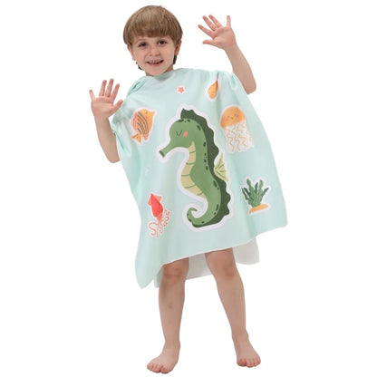 Children’s Hooded Beach Towel – Quick-Dry Microfiber Comfort
