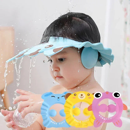 Baby Shower Cap for Kids – Adjustable Ear Protection Hat