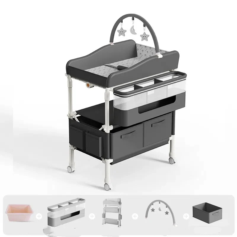Portable Baby Changing Station with Foldable 4-in-1 Design
