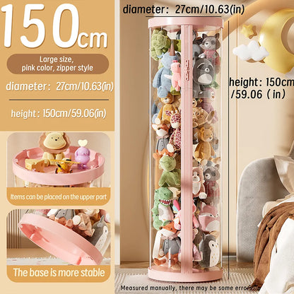 Transparent Doll Storage Box for Organized Toy Display
