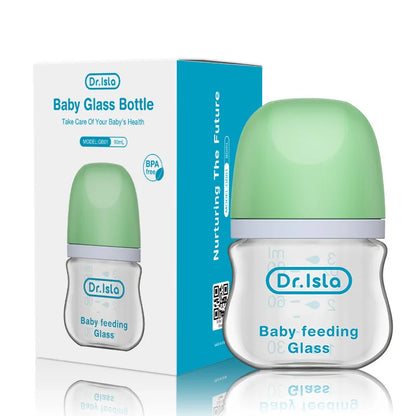 Glass Baby Bottle Anti-Choke Design for Safe Newborn Feeding