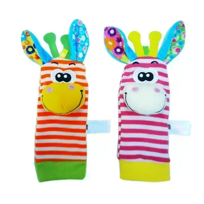 Baby Rattle Socks – Soft Animal Wrist & Foot Toy