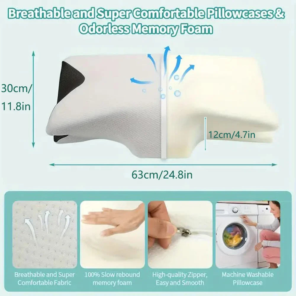 Butterfly Memory Neck Pillow for Comfortable Sleep Support
