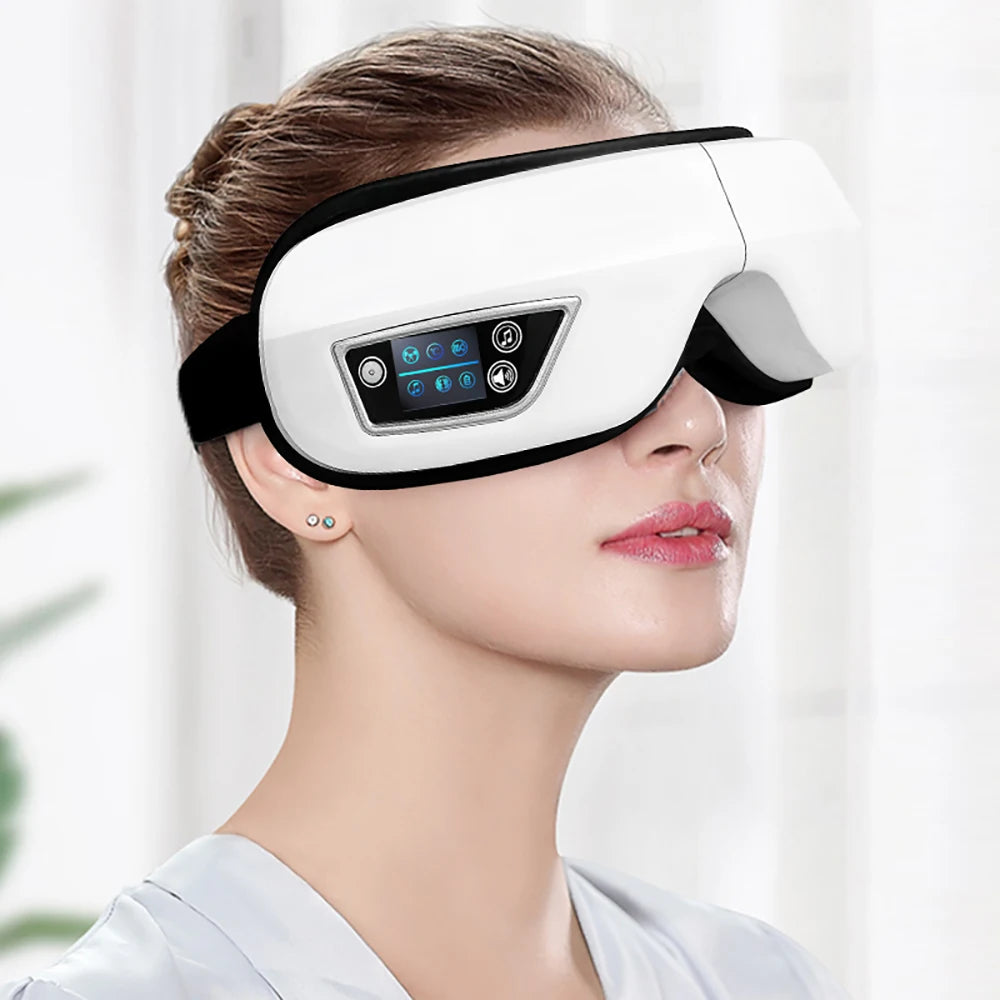 Smart Eye Massager with Heat & Vibration for Deep Relaxation