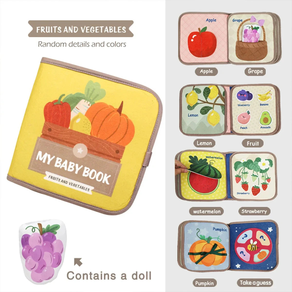 Montessori Busy Book – Early Learning Puzzle & Sensory Toy