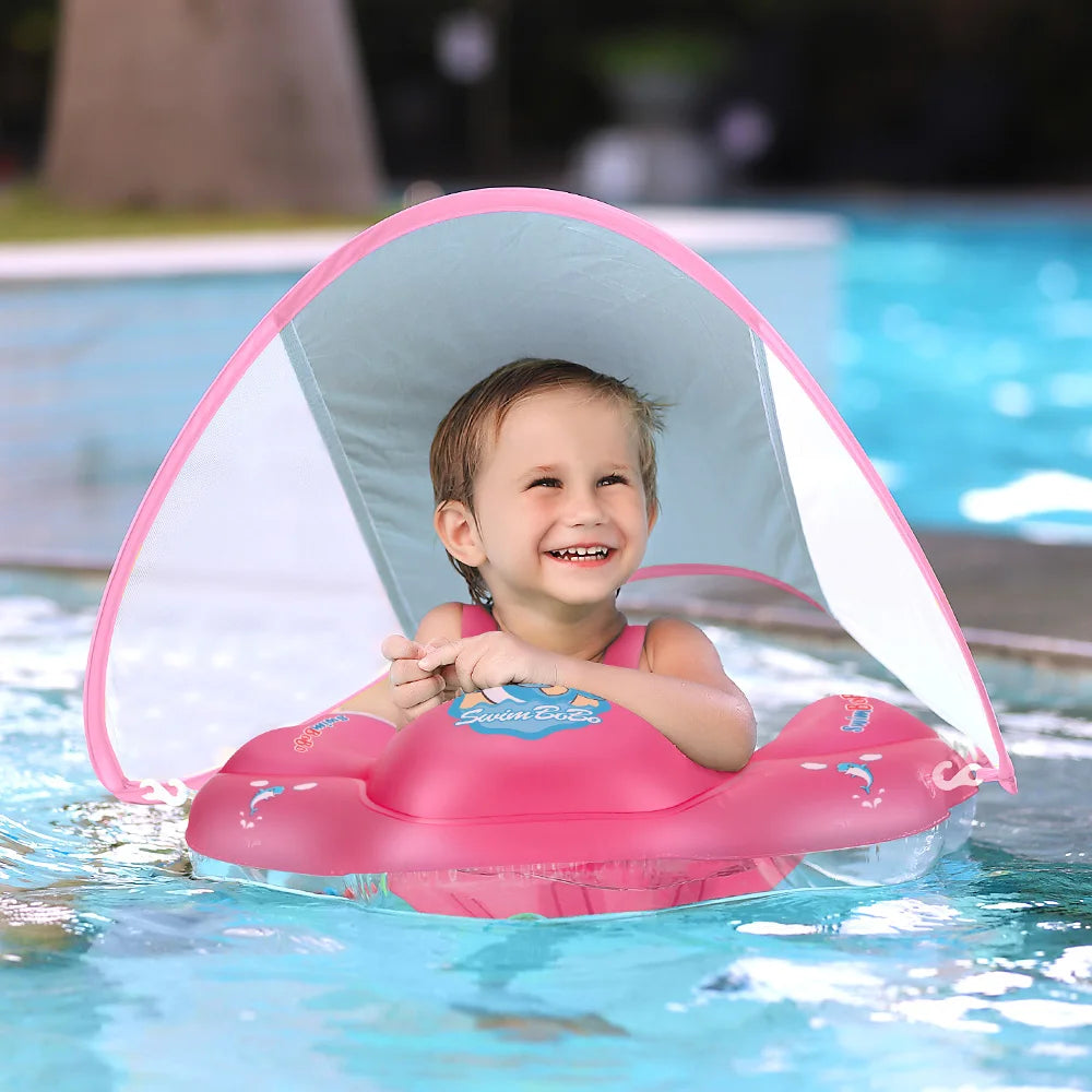 Baby Swimming Float with Canopy – Safe Sun Protection Ring