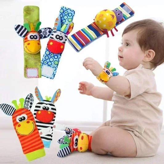 Baby Rattle Socks – Soft Animal Wrist & Foot Toy