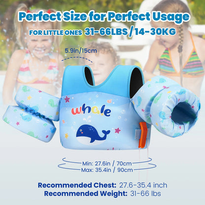 Kids Swim Vest with Arm Floats – Safe Buoyancy for Water